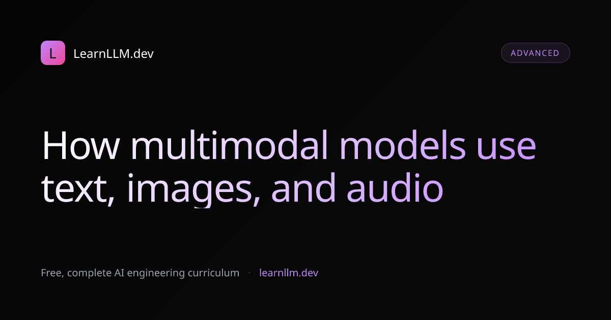Multimodal Models (Vision, Audio, Video)