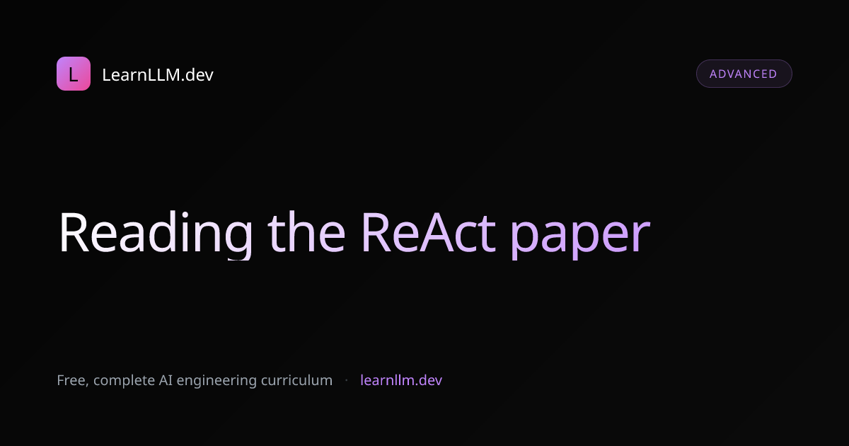 Paper: ReAct — Synergizing Reasoning and Acting