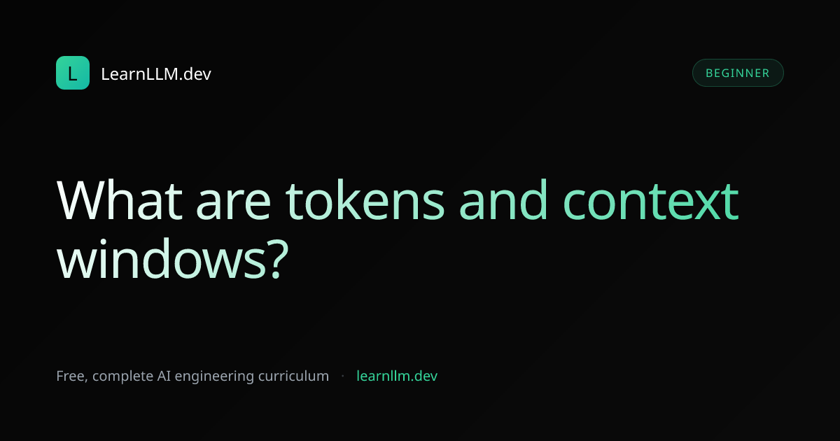 Understanding Tokens and Context Windows